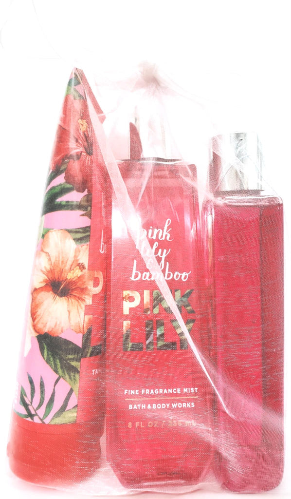 Bath And Body Works Pink Lily Bamboo Body Cream Bath Gel Body Splash