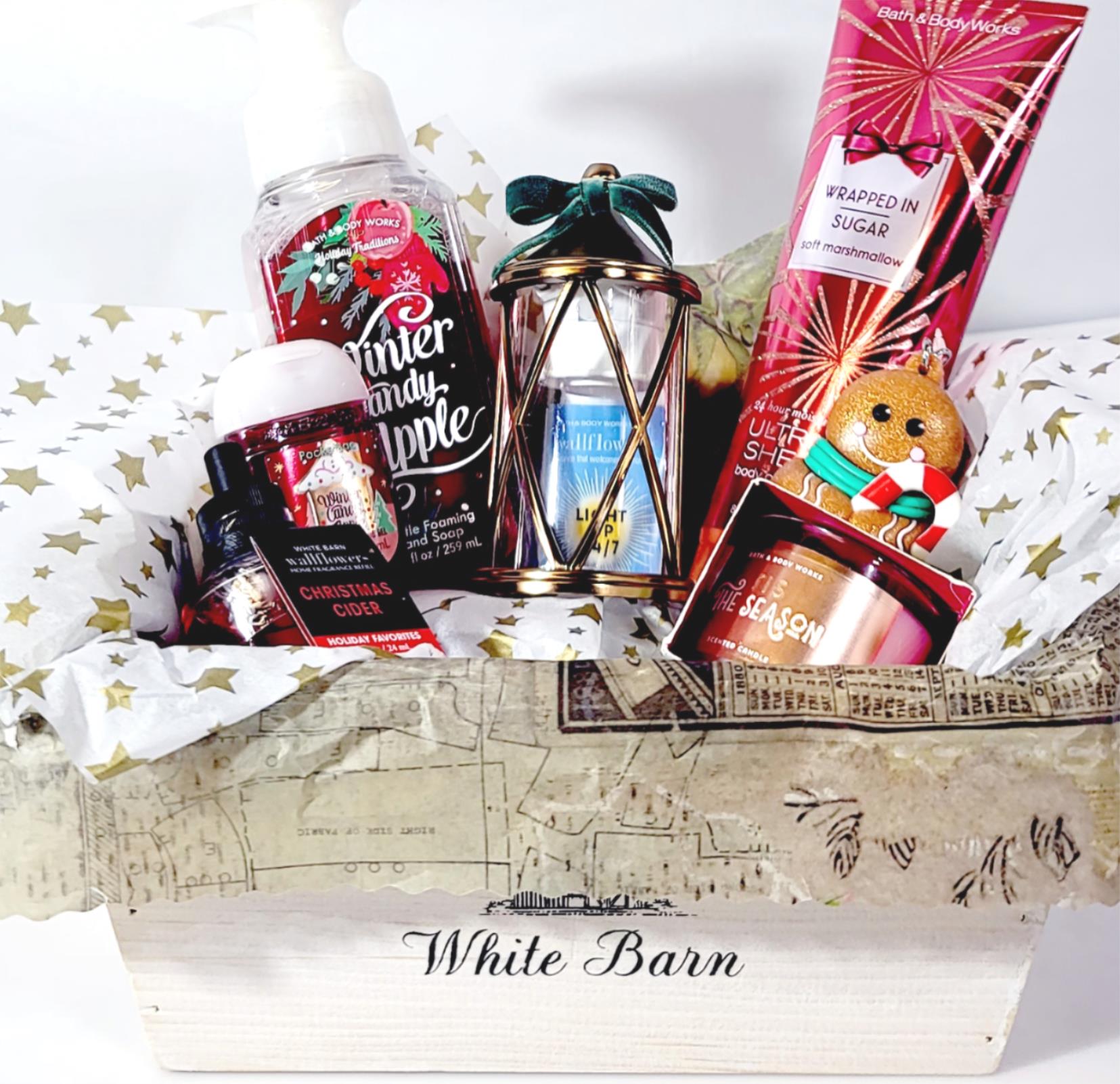 candle gift basket bath and body works