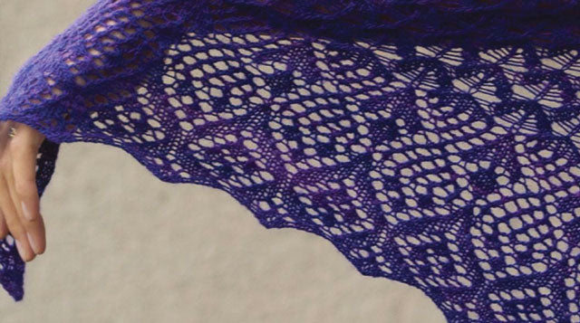 sample of knit malabrigo lace