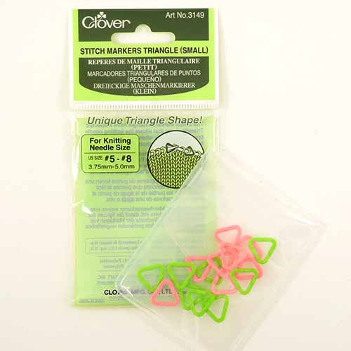 Clover Triangle Stitch Markers XS 24PK