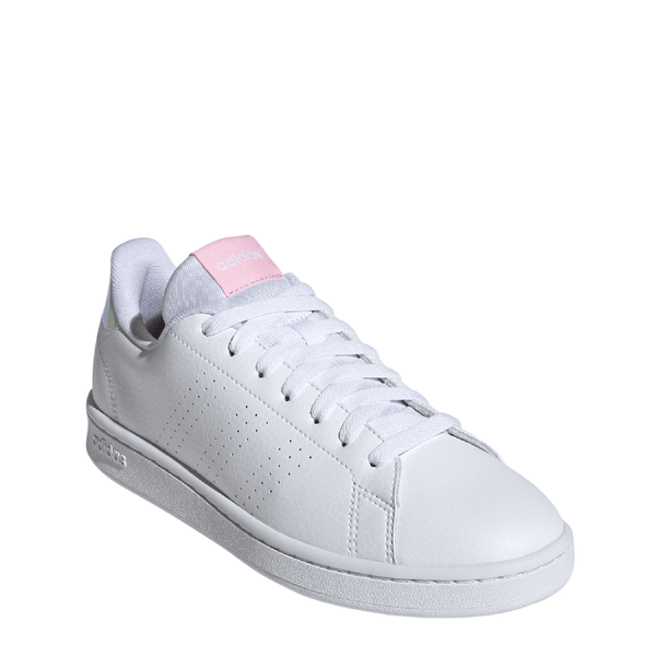 adidas Women's Advantage Base Court Casual Shoes Cloud White Cloud White  Silver Metallic - Toby's Sports