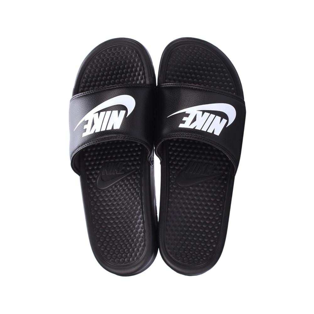 nike black on black slides