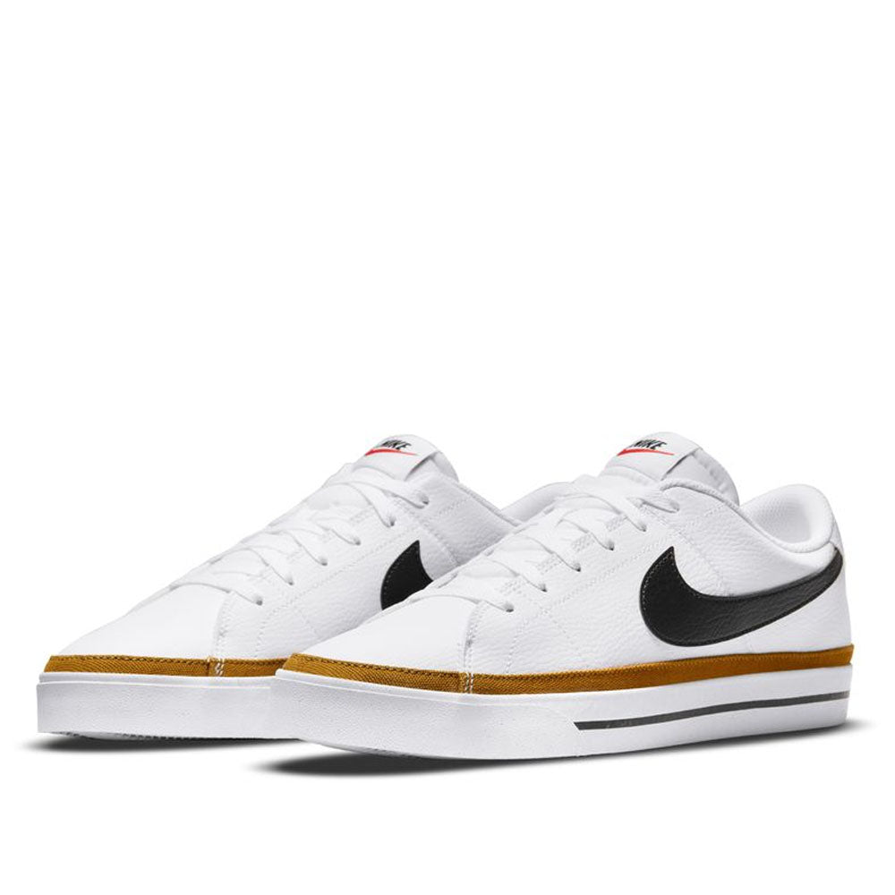 nike women's court legacy white/black/desert ochre