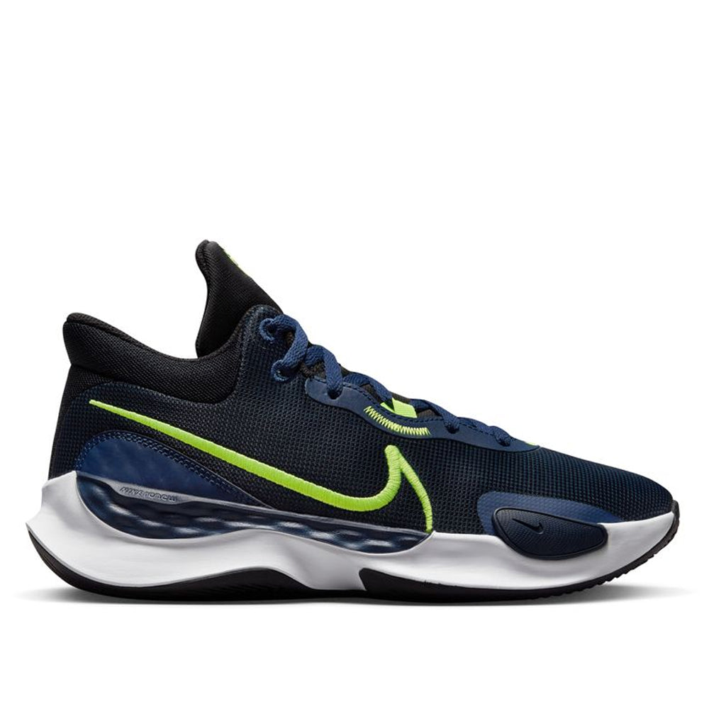 Nike Renew Elevate 3 Basketball Shoes Black Volt Midnight Navy White ...