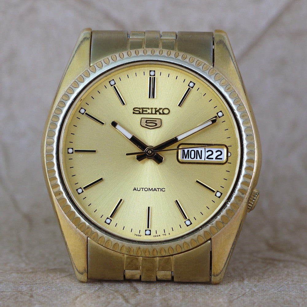 Seiko 5 Gold tone, Automatic, Day/Date 7S26-3110 – A Second Time