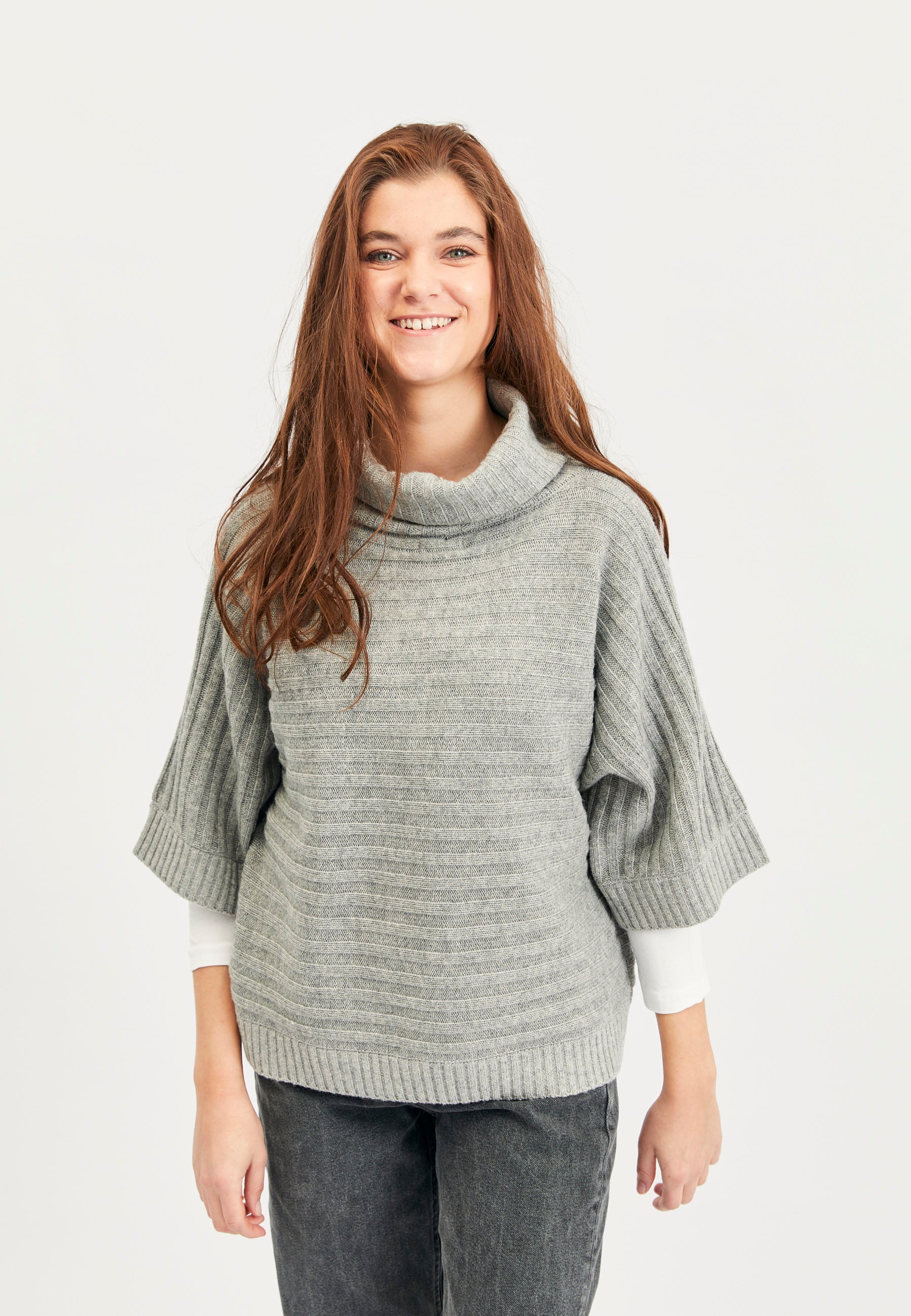 Se Alba - Grey Melange - Bluse hos Gowoman.dk