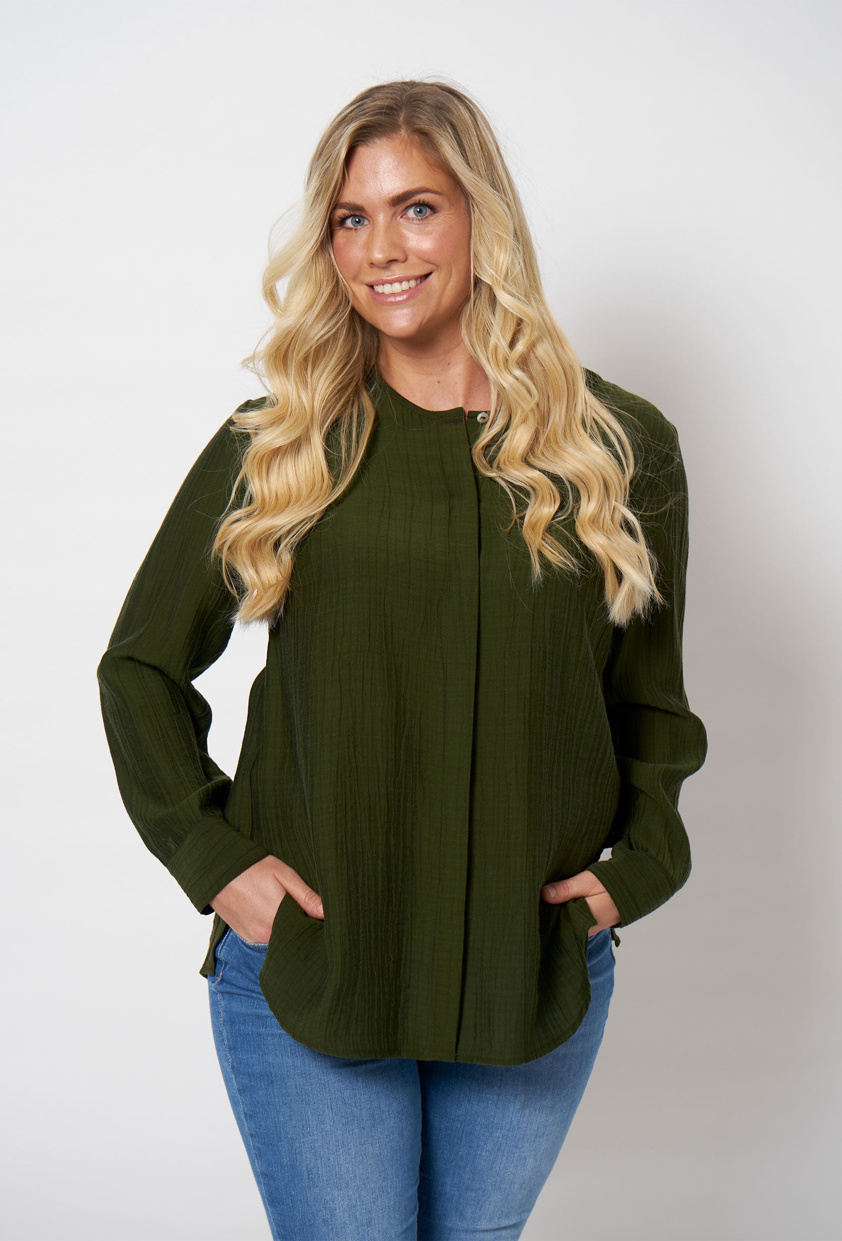 Billede af Shrita - Dark Olive Green - Skjorte