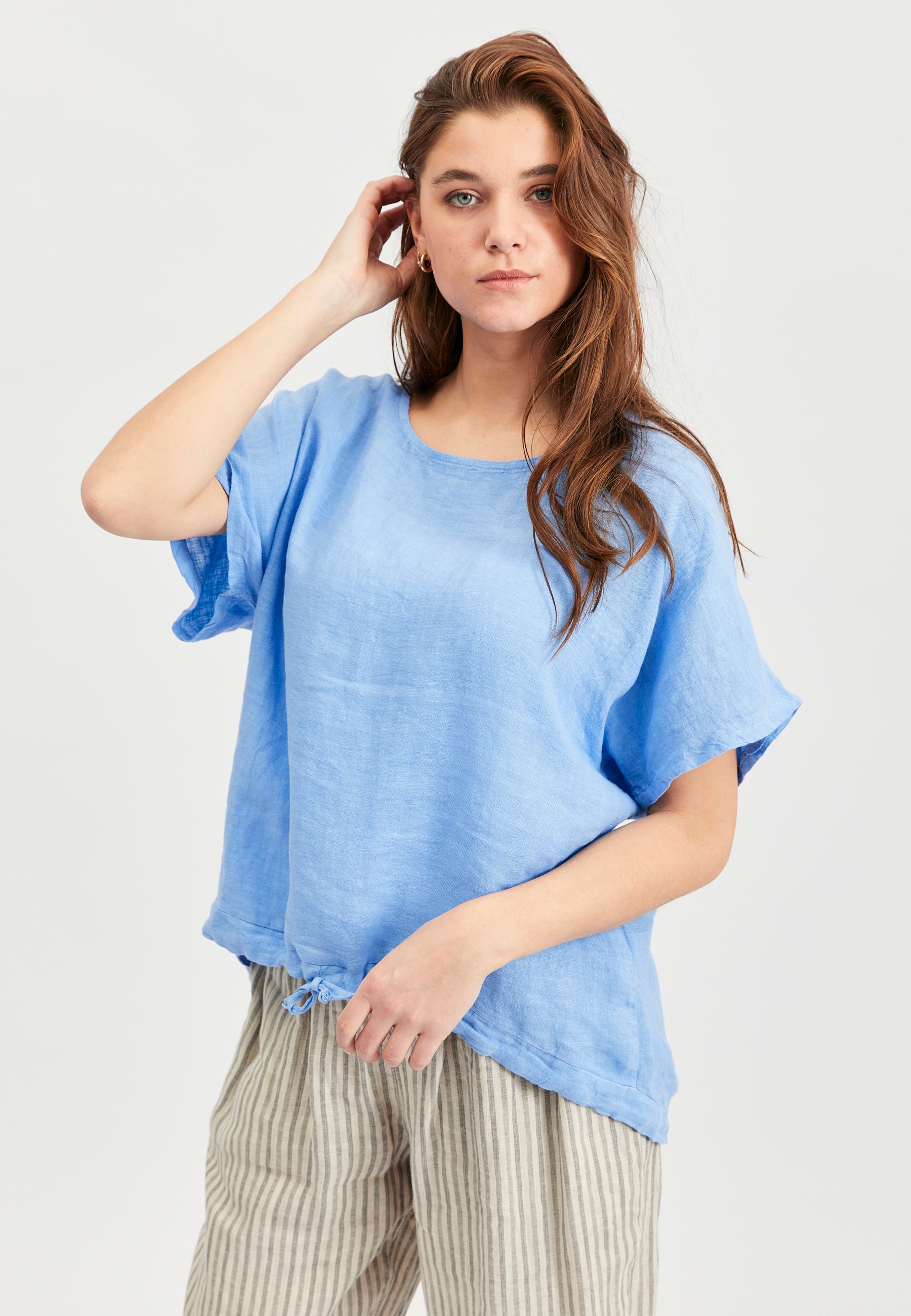 Se Lifabiola - Azzurro - Bluse hos Gowoman.dk