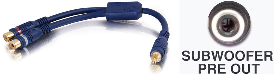 RCA Y-Adapter – Cables To Go with Subwoofer Preamp Output Example