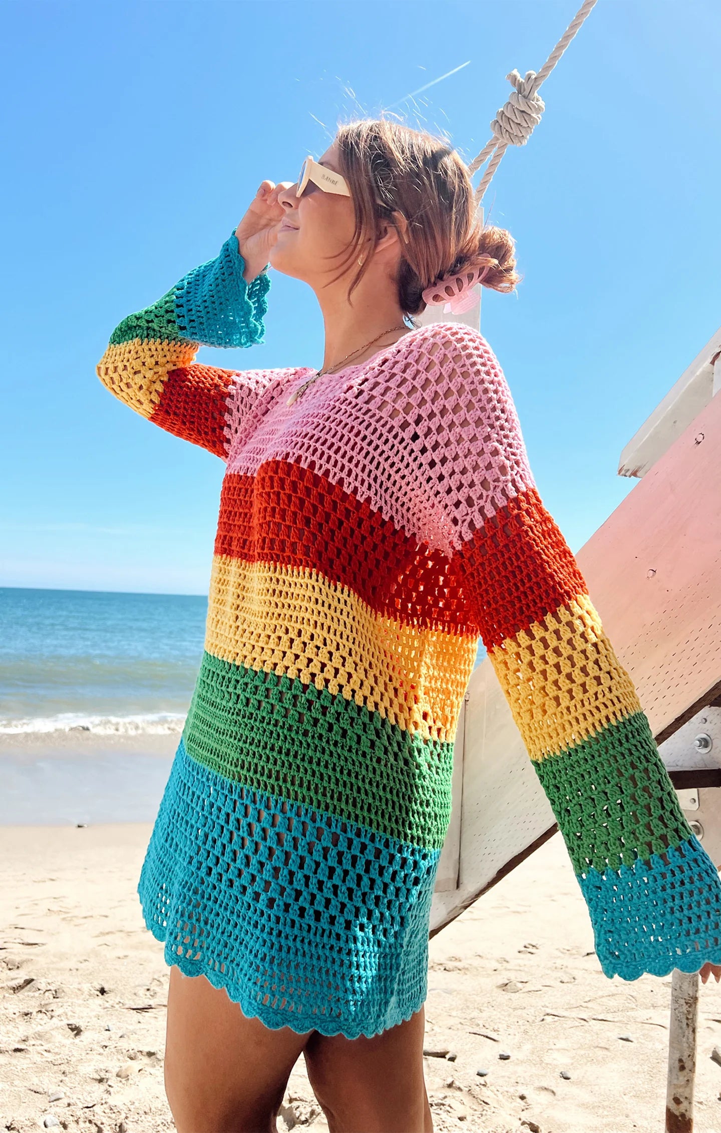 show me your mumu paula rainbow pullover