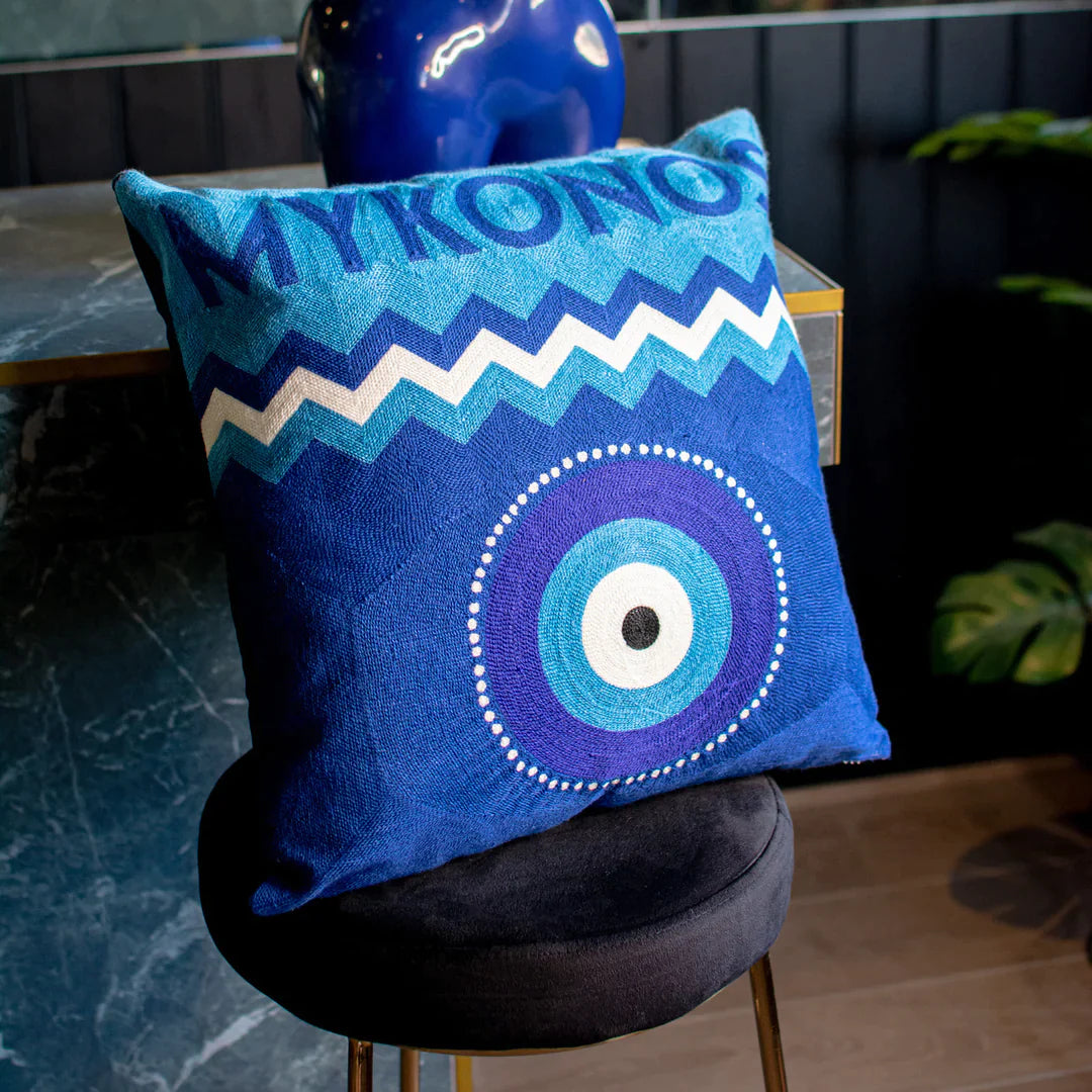 Image of The Pillow Drop Mykonos Handmade Pillow