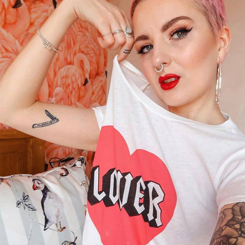 Honey Pop wears Wildfox Lover Tee