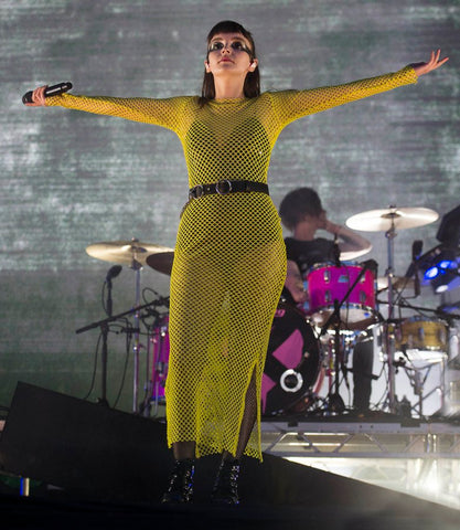 Lauren Mayberry wears New Girl Order Maxi Dress