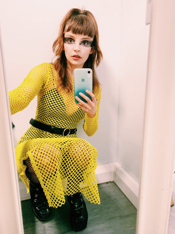 Lauren Mayberry wears New Girl Order Maxi Dress