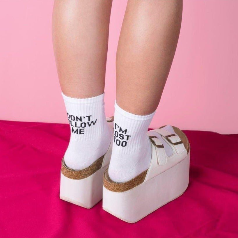 Yeah Bunny! Dont Follow Me Slogan Socks product