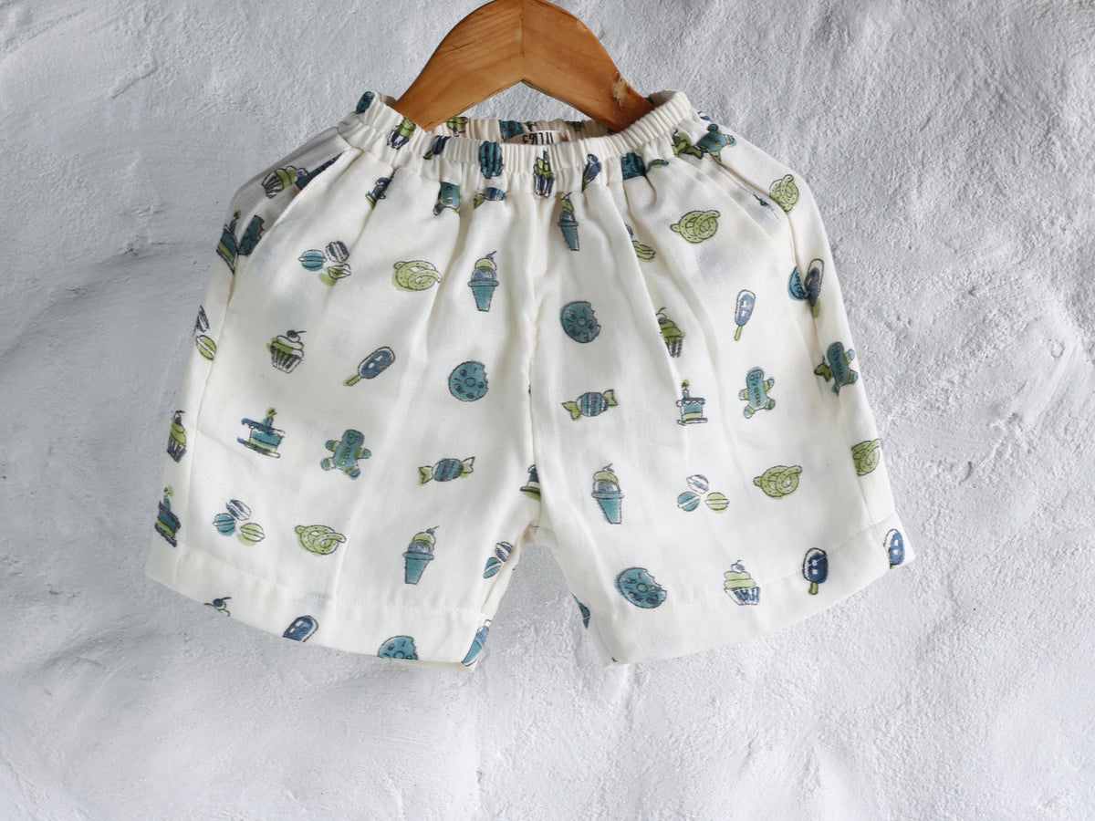 KIDS BIRTHDAY MUSLIN SHIRT & SHORT SET