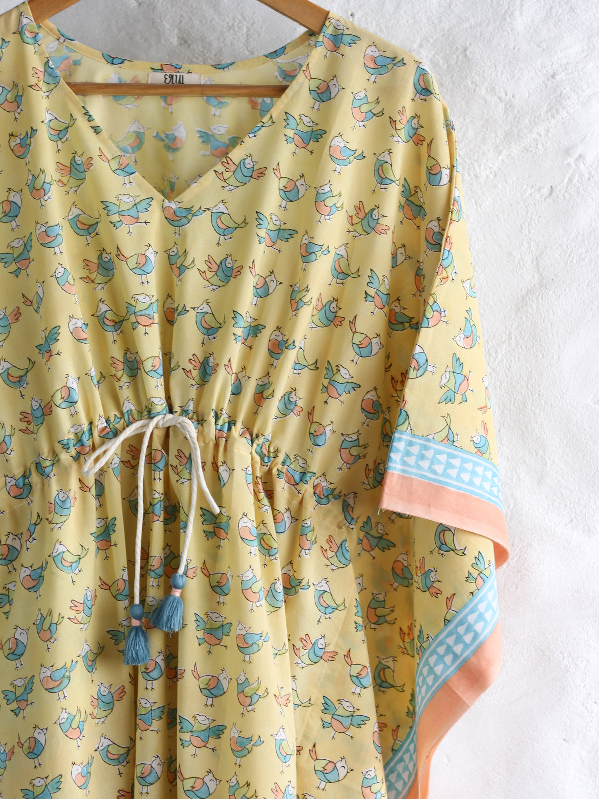 Kaftan- Birdies in Yellow