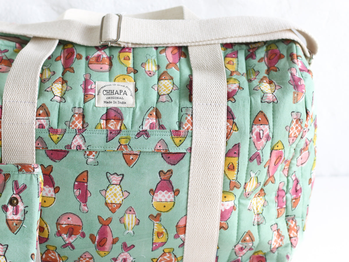 Mint Fish Duffle Bag