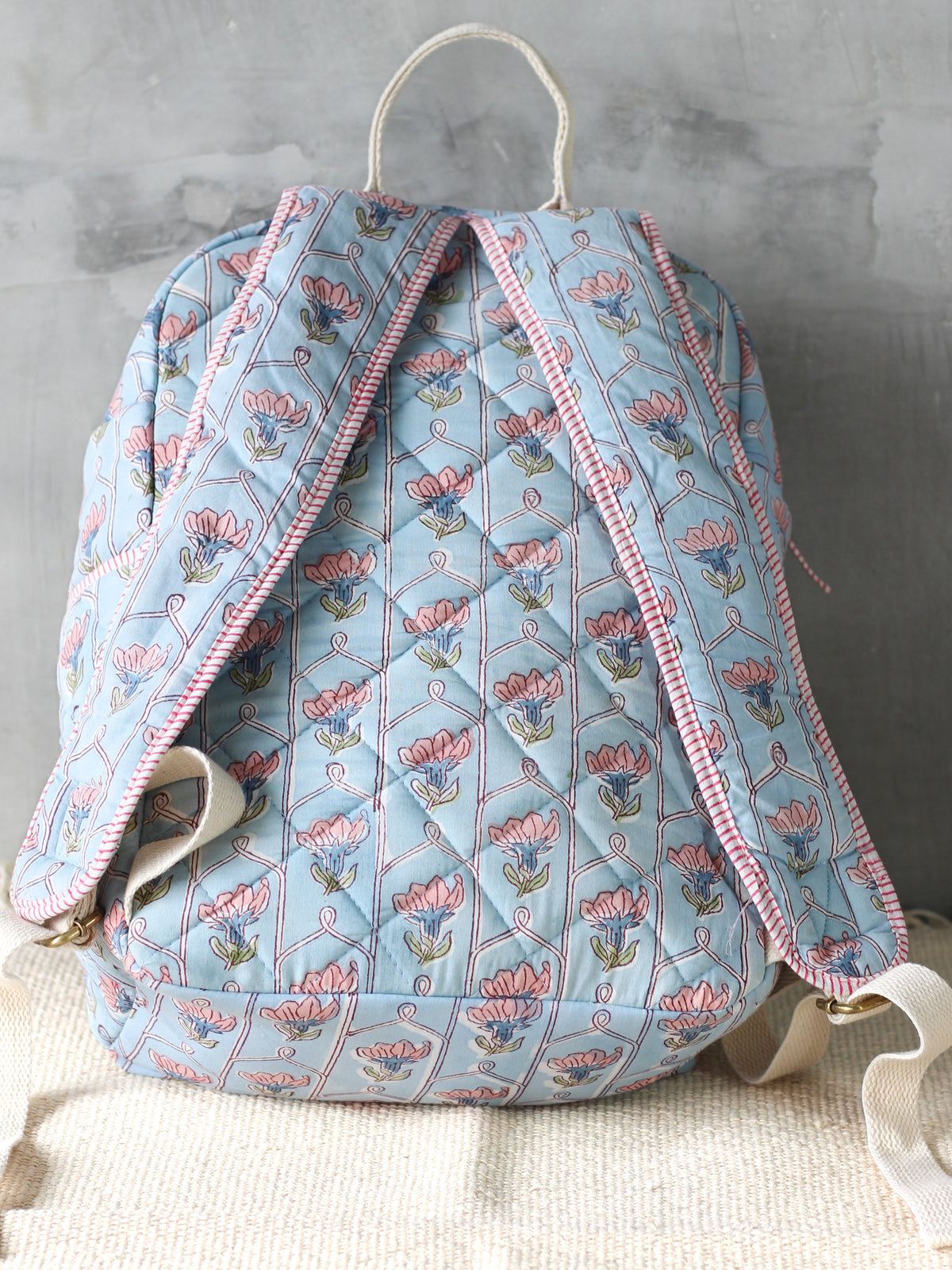 Skyblue Flower Jaal Nappy Bag