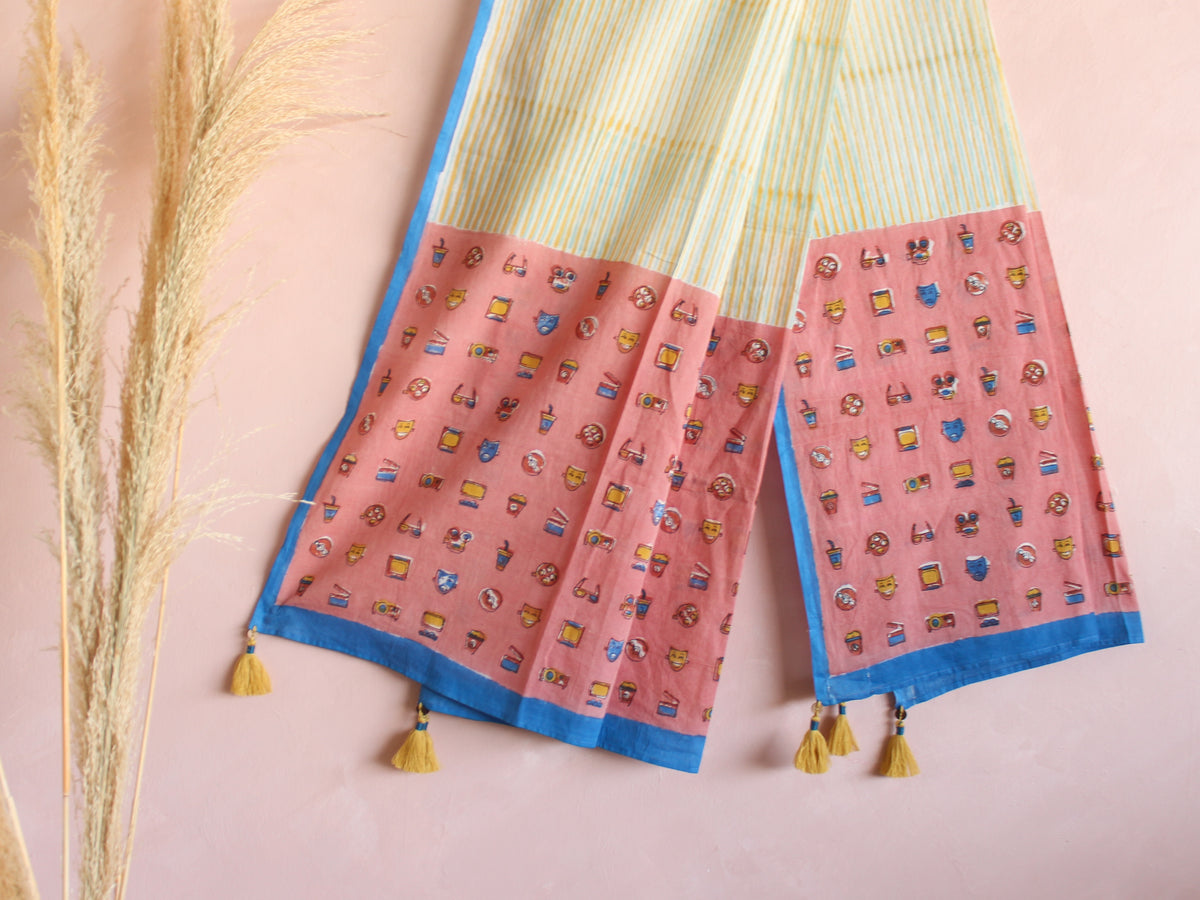 COTTON PEACH CINEMA DUPATTA