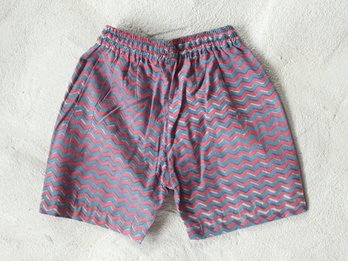 KIDS COTTON CHEVRON SHORTS