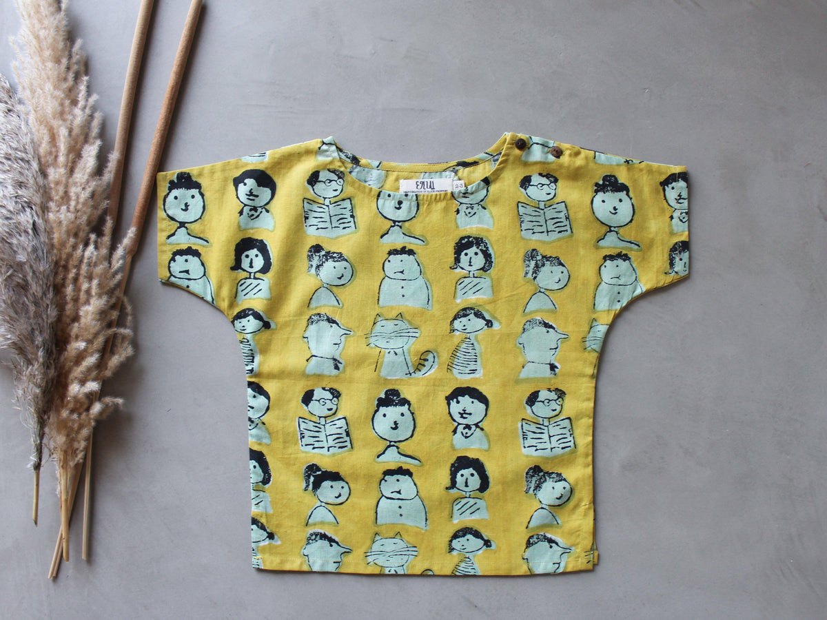 Yellow Cotton Toddler Tee - CHHAPA