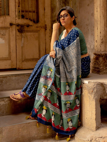 FEARLESS FRIDA CHANDERI SAREE Only - CHHAPA