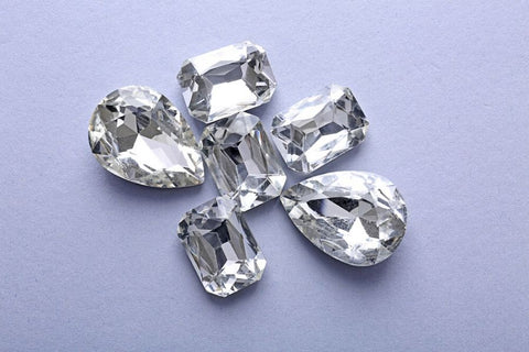 Best diamond alternative - different diamonds on background