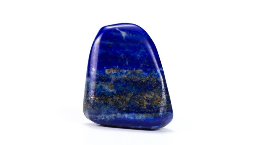 Lapis lazuli stone isolated on a white background