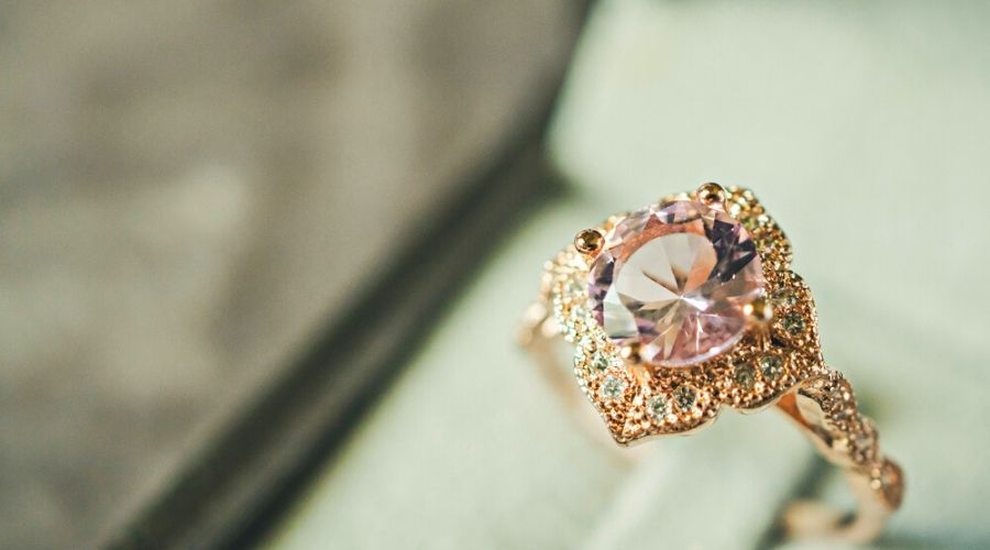luxurious vintage pink diamond ring