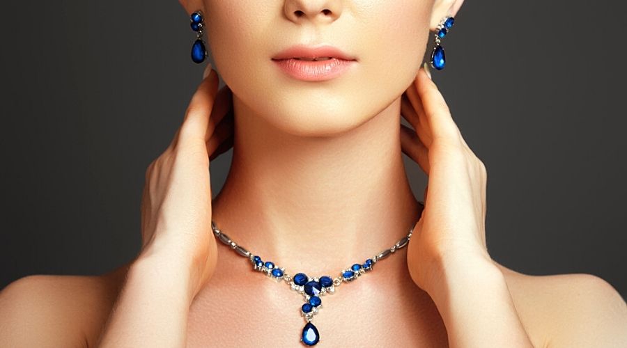 Shop Blue Beads Necklace Online For Women – Gehna Shop