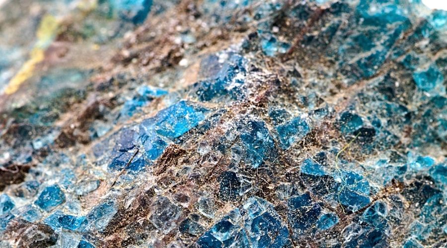 Close-up of raw lazulite