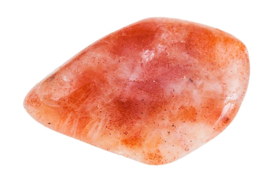 A sunstone on a white background.
