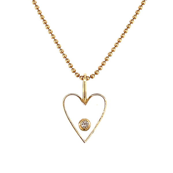 elongated heart necklace