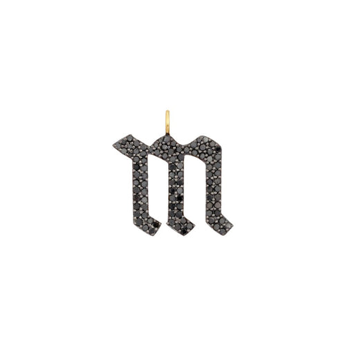 Diamond Gothic Initial Charm