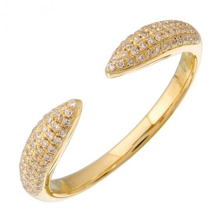 diamond gold claw ring
