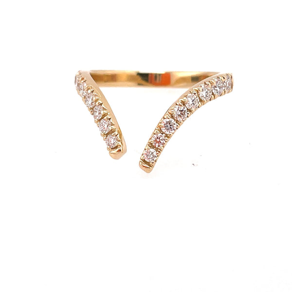 gold diamond tusk ring