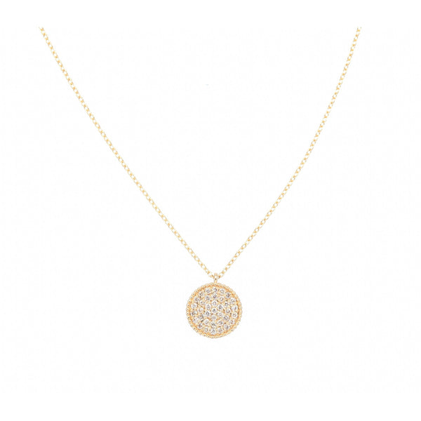 gold circle necklace