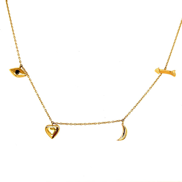 gold love necklace