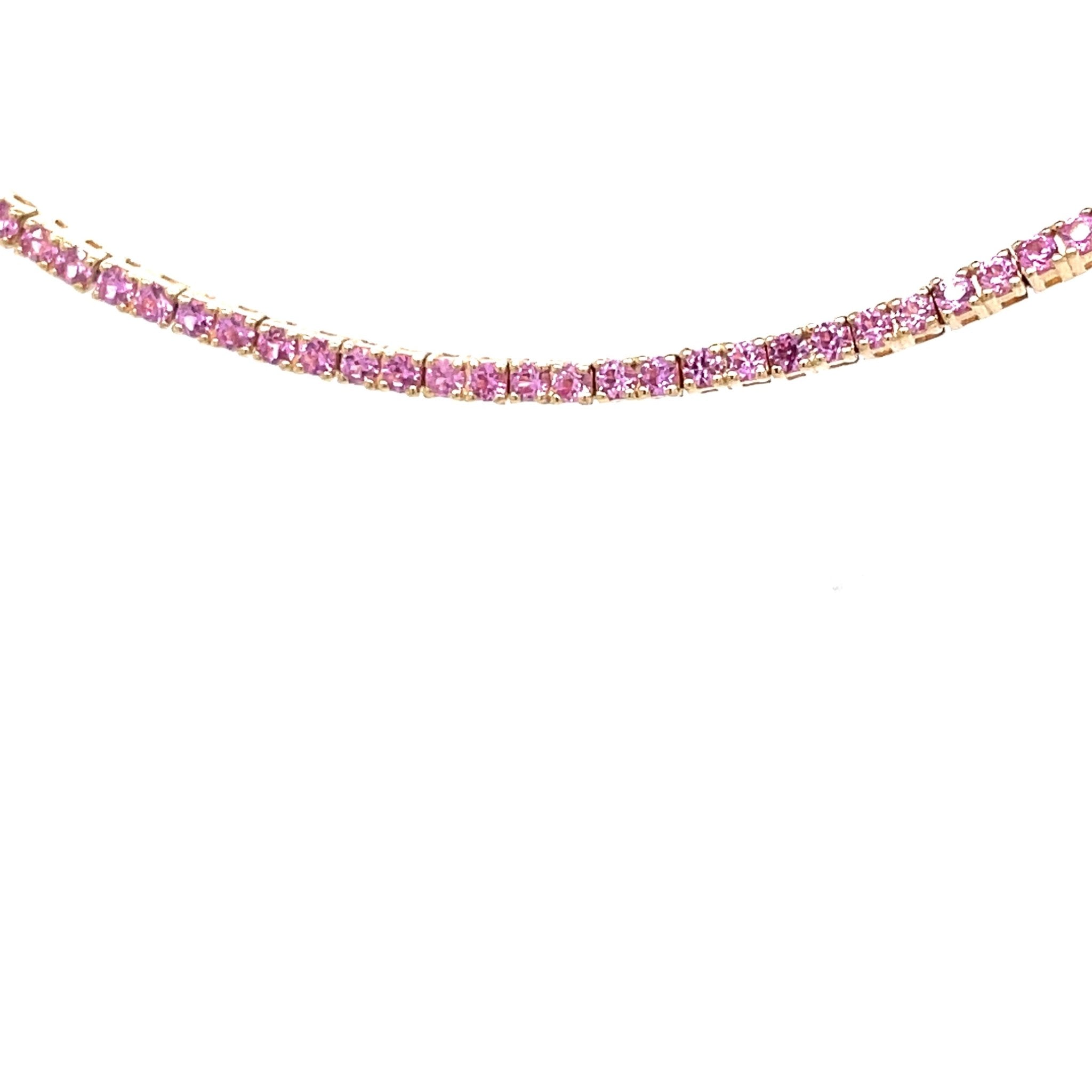 Swarovski Zirconia Matrix Tennis Necklace, Mixed Cuts, Pink, Rhodium  5666165 | eBay