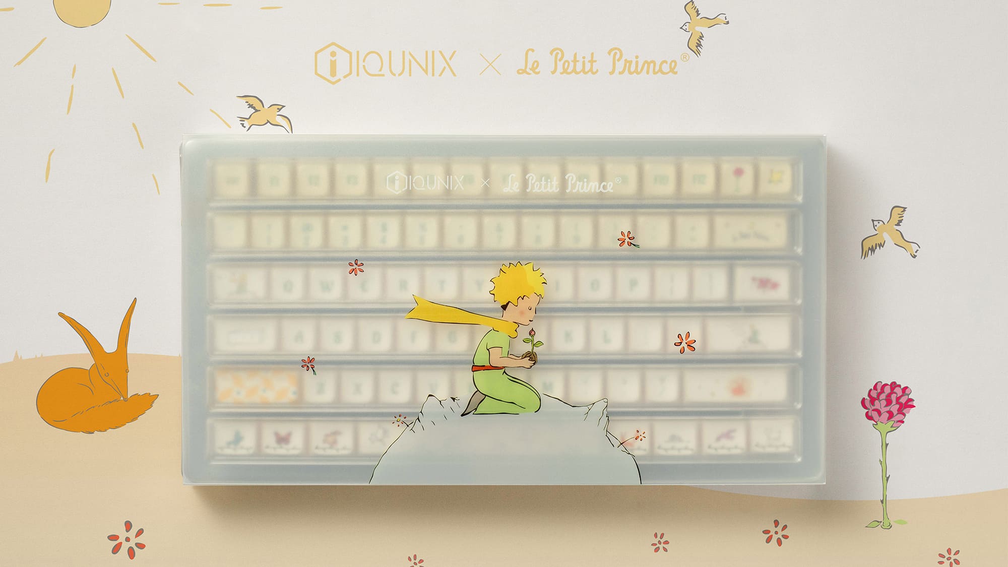 Le Petit Prince Floral Date Keycaps Package