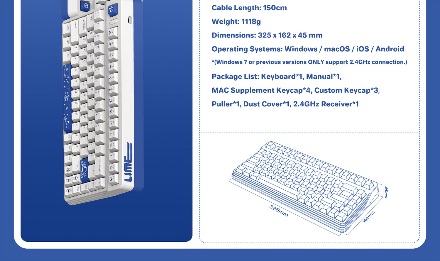 L80 SPACE THEMED Mechanical Keyboard L80 Comis Traveller