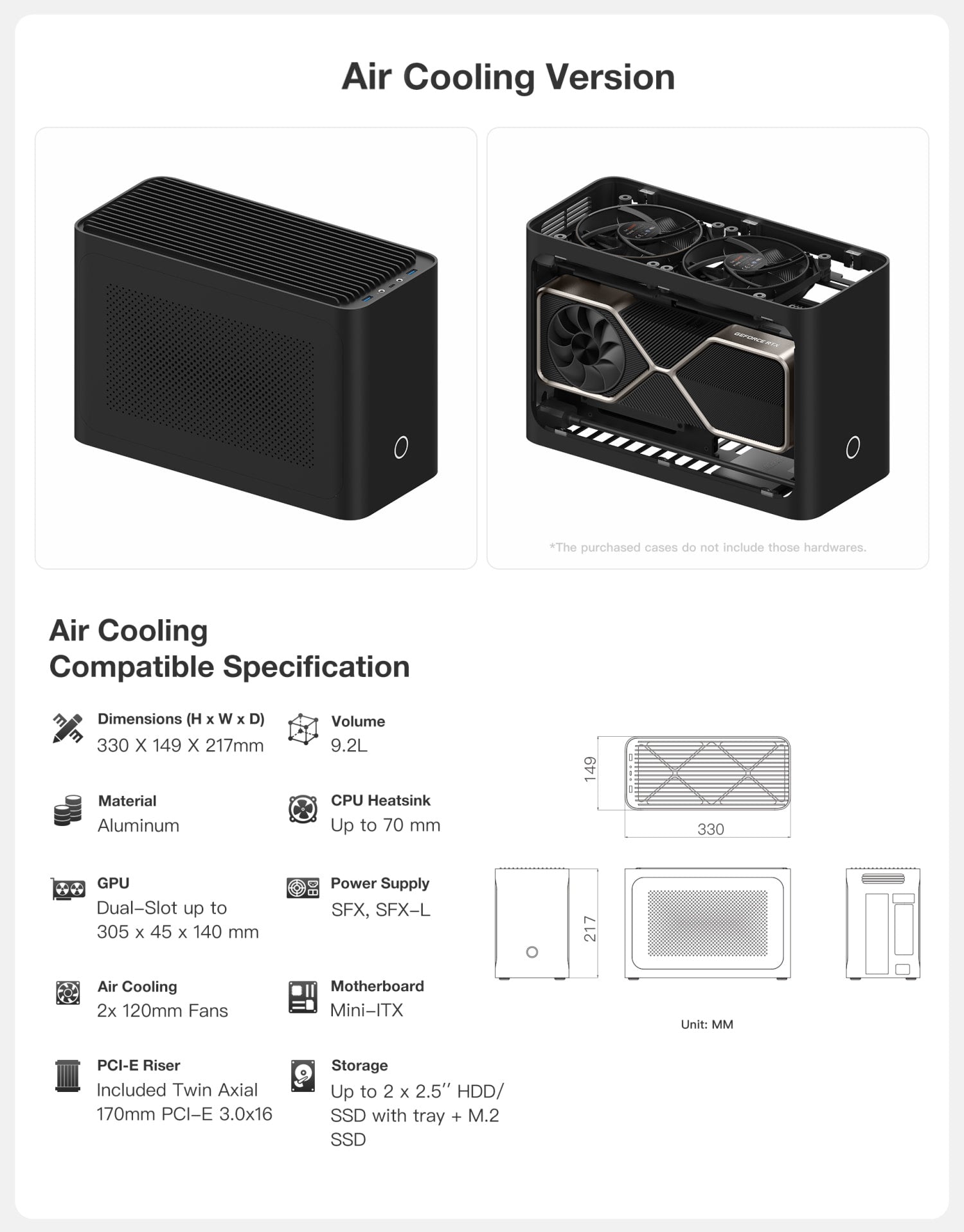 air cooled mini itx case smallest mini itx case