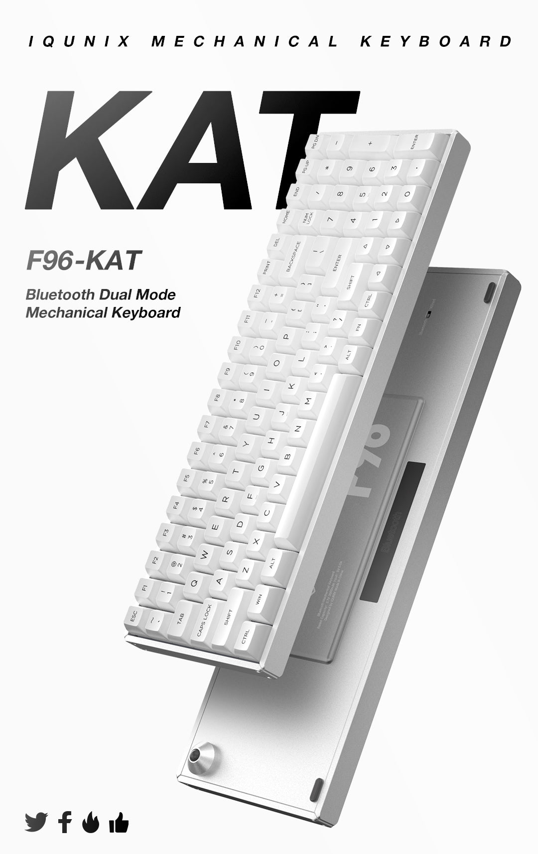 F96 Bluetooth Wireless Keyboard - 96% Mechanical Keyboard | IQUNIX