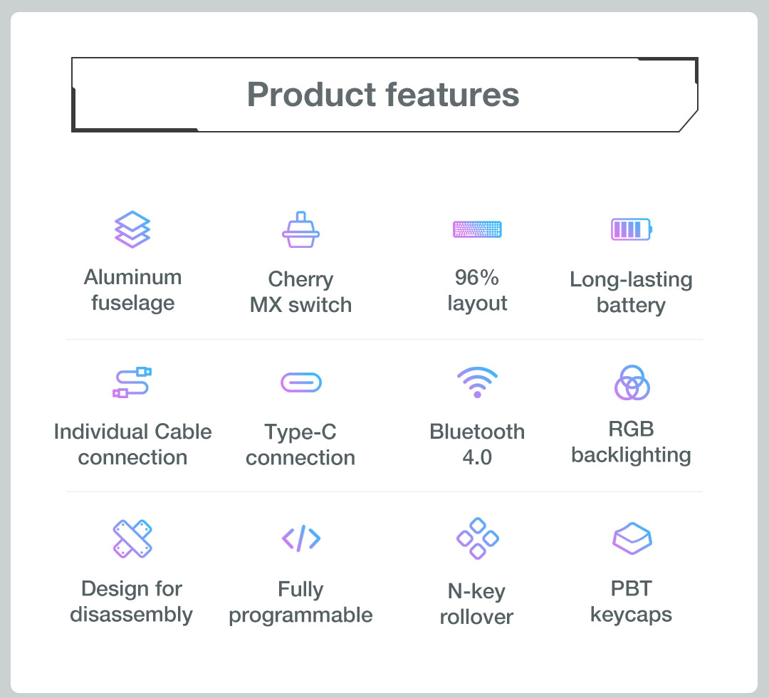 96 Keyboard - Cyber Space Wireless Mechanical Keyboard | iQUNIX
