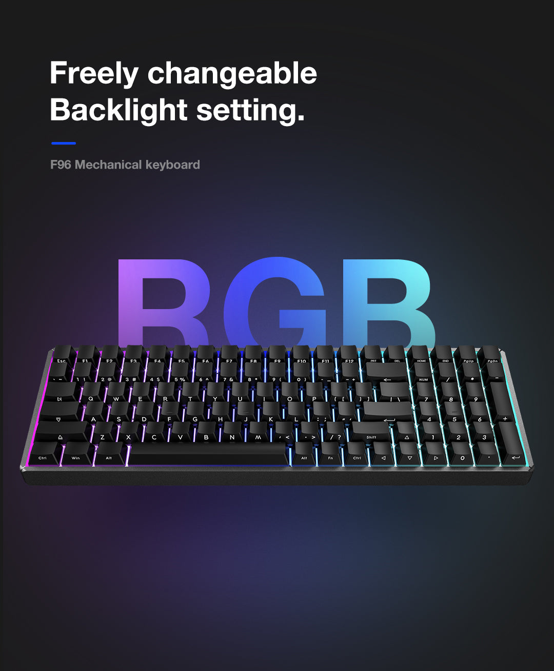 Best 96% Mechanical Keyboard - F96-Knight Wireless Keyboard | IQUNIX