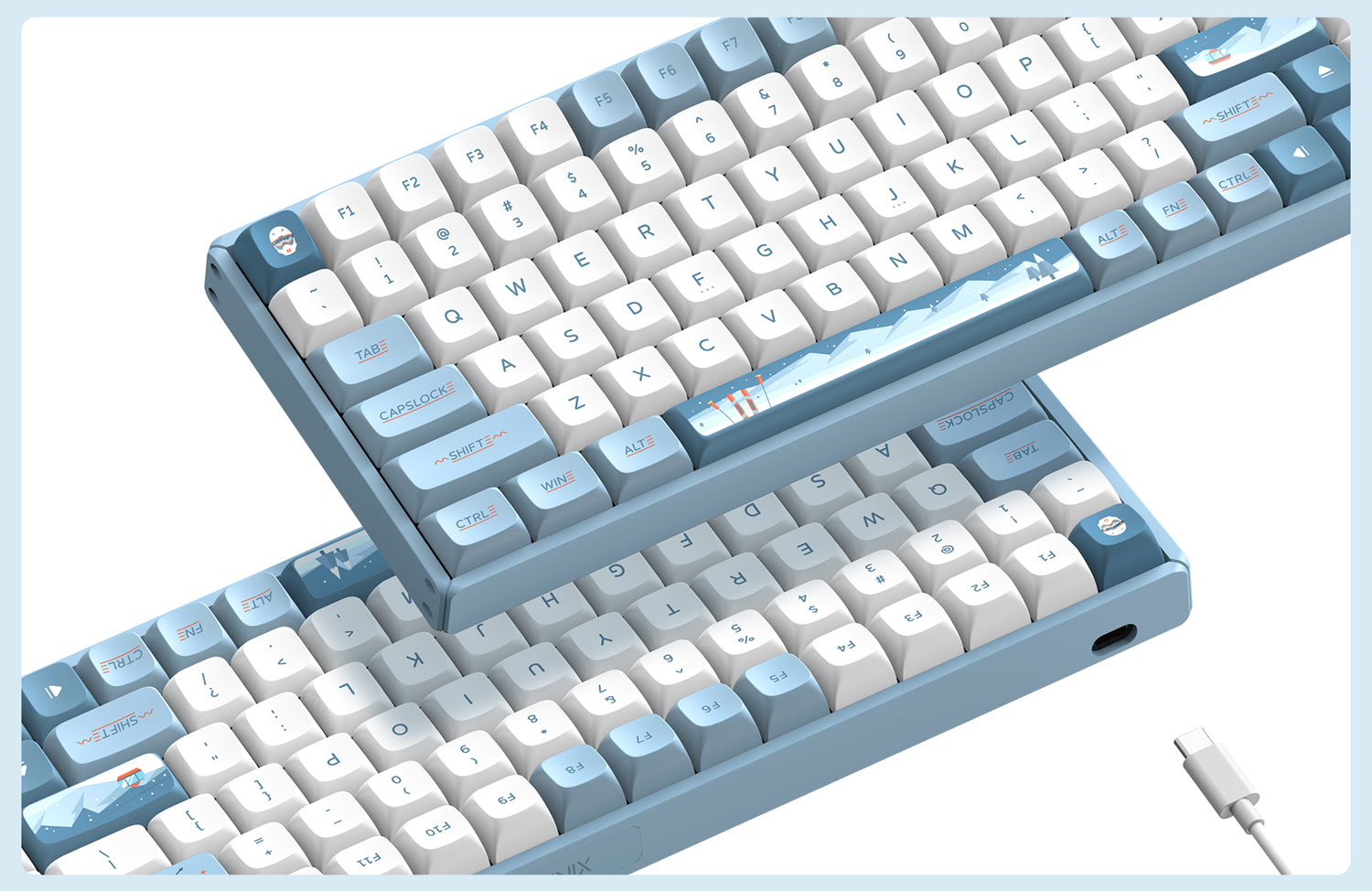 PBT keycaps wireless keyboard