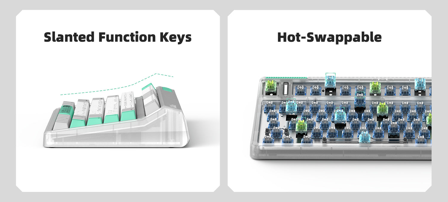 kl hot swappable keyboard 80 percent mechanical keyboard