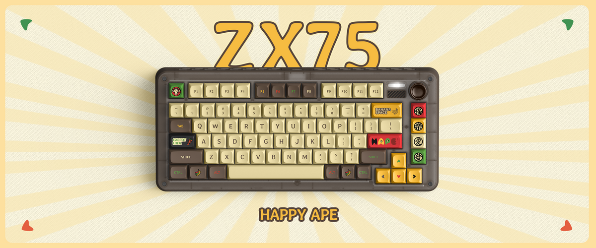 IQUNIX ZX75 Happy Ape Wireless Mechanical Keyboard|TKL 