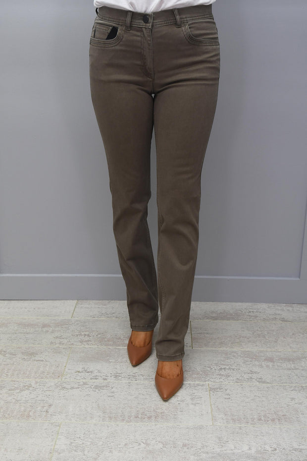 Zerres Gina Wellness Taupe Soft Denim Jeans | Style Boutique NI